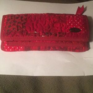 Donna Sharp red print quilted wallet
